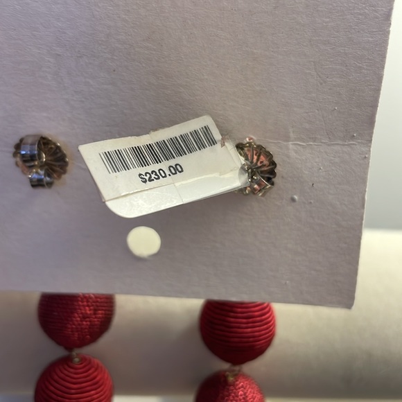 Suzanne Dai Gumball Drop Metallic/Silk Earrings - Picture 2 of 4